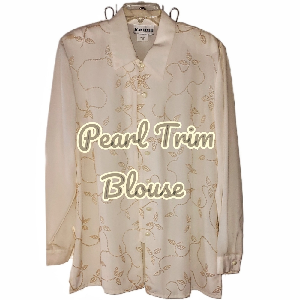 Pearl & Glitter Embellished Blouse